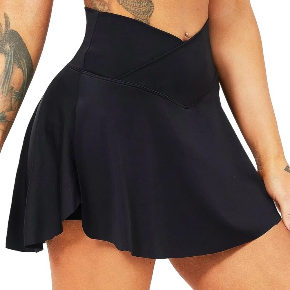 Black Mini Skort for Women